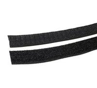 BONUS Eurotech 1BZ21.01.0020/025 Fixation crochets et boucles 20 mm bande, auto-adhésive, ensemble:25m crochets et boucles, noir