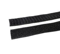BONUS Eurotech 1BZ21.01.0025/A25 Fixation crochets et boucles 25 mm bande, auto-adhésive, ensemble:25m crochets et boucles, noir