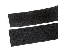 BONUS Eurotech 1BZ21.01.0050/025 Fixation crochets et boucles 50 mm bande, auto-adhésive, ensemble:25m crochets et boucles, noir