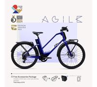 (Bonus gratuit : 370 €) EBI AGILE Urban Carbon : Vélo électrique léger et performant - cadre ouvert / Bleu marine