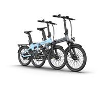 (Bonus gratuit : 99,98 €) Pack : Fourche ADO Air 20S (2026) avec amortisseur pour vélo électrique pliant - Gris Air / Bleu Air