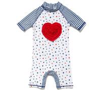 BONVERANO Bébé Maillot Bain UPF 50+ Protection Solaire Fermeture Éclair (Amour, 6-9 Mois)