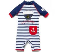 BONVERANO Bébé Maillot Bain UPF 50+ Protection Solaire Fermeture Éclair (Capitaine, 12-18 Mois)