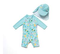 BONVERANO Bébé Maillot de Bain Une pièce à Manches Longues pour bébés Filles Protection UV 50+ One Zip (Vert-Ananas,3-6mois…