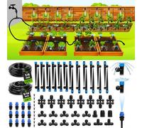 Bonviee Système d'irrigation goutte à goutte de 70 m avec connecteur rapide, nouveaux kits d'irrigation goutte à goutte automatique pour serre surélevée de jardin - Un système d'arrosage complet avec