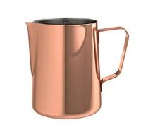 bonVIVO Pichet À Lait Inox Muvo Finition Cuivre, Pot Pour Mousse De Lait 330 ml, Pichet Inox De Barista Avec Échelle De Mesure Pratique, Pot À Lait Inox Pour Un Cappuccino Ou Café Latte Parfait