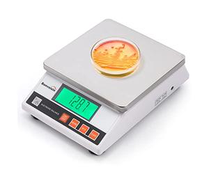 Bonvoisin Balance de Comptage 10kg/0.1g, Balance de Precision Industrielle Compteuse Electronique de Laboratoire pour Pièces Bijoux Monnaie avec Certification CE, 13 Unités (10 kg, 0,1 g)