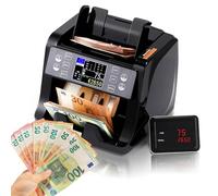 Bonvoisin Compteuse de Billets, Totalise Les Coupures Mélangées EUR | 1500 Billets/Min, Détection UV/IR/MG/MT, Tri, Fonctions Batch Et Add, Écran TFT HD, pour Banques Et Entreprises.