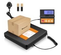 Bonvoisin Postal Scale Digital 50kg/110lb, avec Grand Ecran LCD Séparé, 2 piles AAA et Adaptateur Secteur Inclus, g/kg/oz/lb Commutable, avec Indication de Stabilité et de Maintien