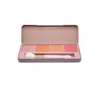 bonvoyage Essentials Radiant, Palette de Maquillage Professionnelle pour Fards à Joues avec 4 Couleurs Mates et Nacrées et un Pinceau pour le Visage, Coffret pour Filles, Adolescentes et Femmes