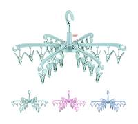 BONYCUST Pliant Etendoir Chaussette 24 Piéces pour Chaussettes, Support Chaussettes Etendoir, Serviettes, sous-Vêtements, Inserts de Chaussures (Vert)