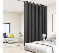 Bonzer Rideau occultant Extra Large avec œillets - Isolation Thermique et Acoustique - pour Chambre à Coucher et Salon - 2,7 m de Large x 2,1 m de Haut - 1 Panneau - Gris foncé