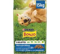 Bonzo Croquettes de Menu pour Adultes Poulet - Croquettes pour Chiens - (15 kg)