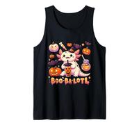 Boo-Ba-Lotl Halloween Axolotl Boba Thé Citrouille Sorcière Débardeur
