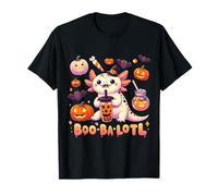 Boo-Ba-Lotl Halloween Axolotl Boba Thé Citrouille Sorcière T-Shirt