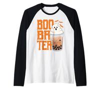 Boo Ba Tea Halloween Boba Bubble Tea Ghost Manche Raglan