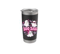 Boo Babe Mignon Fantôme Coquette Nœud Papillon Kawaii Rose Gobelet isotherme en acier inoxydable double paroi