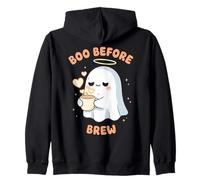 Boo Before Brew Ghost Cute Halloween Coffee Sweat à Capuche