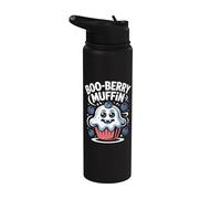 Boo-Berry Muffin mignon myrtille effrayante Stainless Steel Insulated Water Bottle