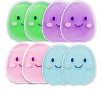 Boo Boo Lot de 8 blocs de glace pour enfants blessés, poche de glace avec housse souple pour soulager la douleur, la fièvre, les dents de sagesse, les premiers secours et la tête, le cou, les bras