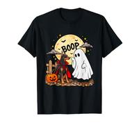 Boo Boop Halloween Doberman Pinscher Dog Ghost Funny Spooky T-Shirt Graphique avec Valeur