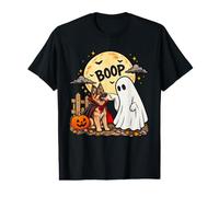 Boo Boop Halloween German Shepherd Dog Ghost Funny Puppy T-Shirt Graphique avec Valeur