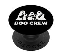 Boo Crew Ghost Band, Motif de soirée Musicale Amusant pour Halloween PopSockets PopGrip Adhésif