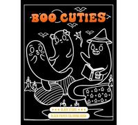 Boo Cuties Black Paper Coloring Book: Adorable Ghosts and Sweet Halloween Vibes