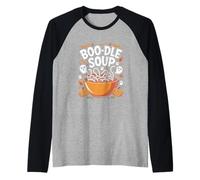 Boo-dle Soup Halloween Ghosts Nouilles Manche Raglan