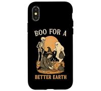 Boo for A Better Earth Nature Lovers Halloween Tree Plantation Coque pour iPhone X/XS