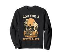 Boo for A Better Earth Nature Lovers Halloween Tree Plantation Sweatshirt