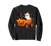 Boo Ghost Carrosse Citrouille pour Chat Effrayant Halloween Sweatshirt