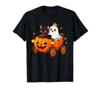 Boo Ghost Carrosse Citrouille pour Chat Effrayant Halloween T-Shirt Graphique avec Valeur