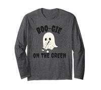 Boo-Gie on The Green Funny Pun Ghost Golfing Design Manche Longue