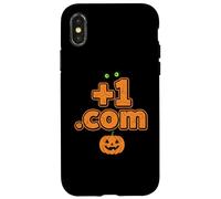 Boo Halloween +1 Plus One Dot COM Country Code Coque pour iPhone X/XS