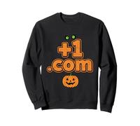 Boo Halloween +1 Plus One Dot COM Country Code Sweatshirt