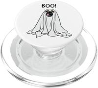 BOO Halloween Carlin en costume fantôme pour chien PopSockets PopGrip pour MagSafe