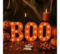 BOO Halloween Fantôme Lettre Lumières décoratives 3 LED Lumières glühende Alphabet Kürbis Logo Créer Horror Party Atmosphère adaptée pour Cuisine Table Chambre