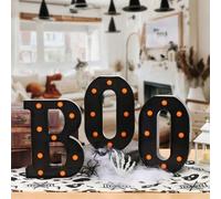 BOO Halloween Fantôme Lettre Lumières décoratives 3 LED Lumières glühende Alphabet Kürbis Logo Créer Horror Party Atmosphère adaptée pour Cuisine Table Chambre