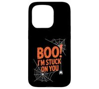 Boo I'm Stuck on You Spider Webs Halloween Coque pour iPhone 15 Pro