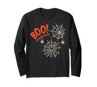 Boo I'm Stuck on You Spider Webs Halloween Manche Longue