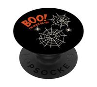Boo I'm Stuck on You Spider Webs Halloween PopSockets PopGrip Adhésif
