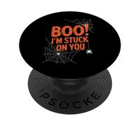 Boo I'm Stuck on You Spider Webs Halloween PopSockets PopGrip Adhésif