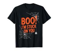Boo I'm Stuck on You Spider Webs Halloween T-Shirt