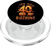 Boo It's My 40th Birthday Halloween Pumpkin 40 Years Old PopSockets PopGrip pour MagSafe
