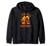 Boo It's My 40th Birthday Halloween Pumpkin 40 Years Old Sweat à Capuche