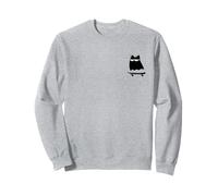 Boo Spooky Cat Skateboard Cool Halloween Subtil Minimal Sweatshirt
