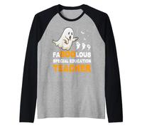 Boo Teacher Funny Ghost Halloween Teachers Costume Manche Raglan