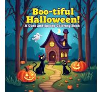 Boo-tiful Halloween! A Cute and Spooky Coloring Book: 40 Adorable Halloween Coloring Pages - Cute Ghosts, Pumpkins, Witches & Friendly Monsters - Easy, Relaxing Designs for Kids Ages 4-8