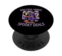 Boo-Tiful Homes Spooky Deals Scary Realtor Halloween PopSockets PopGrip Adhésif